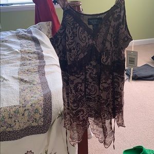 Light pink and brown never worn top